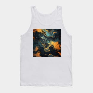 Stylized Liquid Stone Surface Tank Top